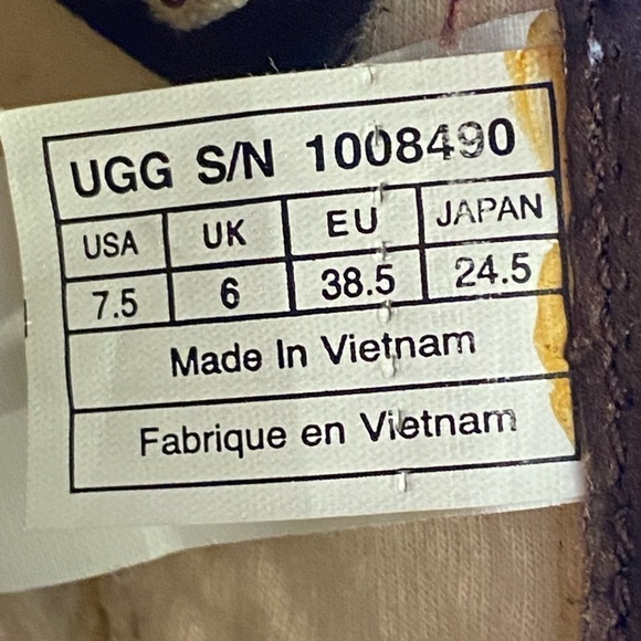 UGG Blaney Crystals Brown Leather Ankle Booties Fashion Sneakers Size 7.5 - Picture 15 of 15